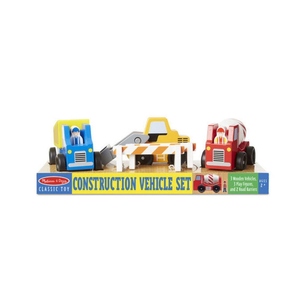 Melissa & Doug Classic Toy - Construction Vehicle Set