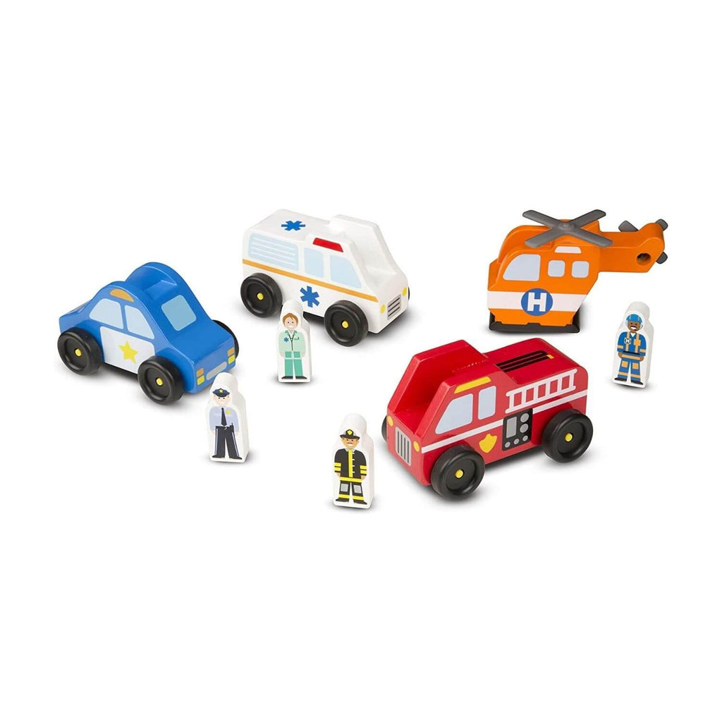  Melissa & Doug Classic Toy - Emergency Vehicle Set 3