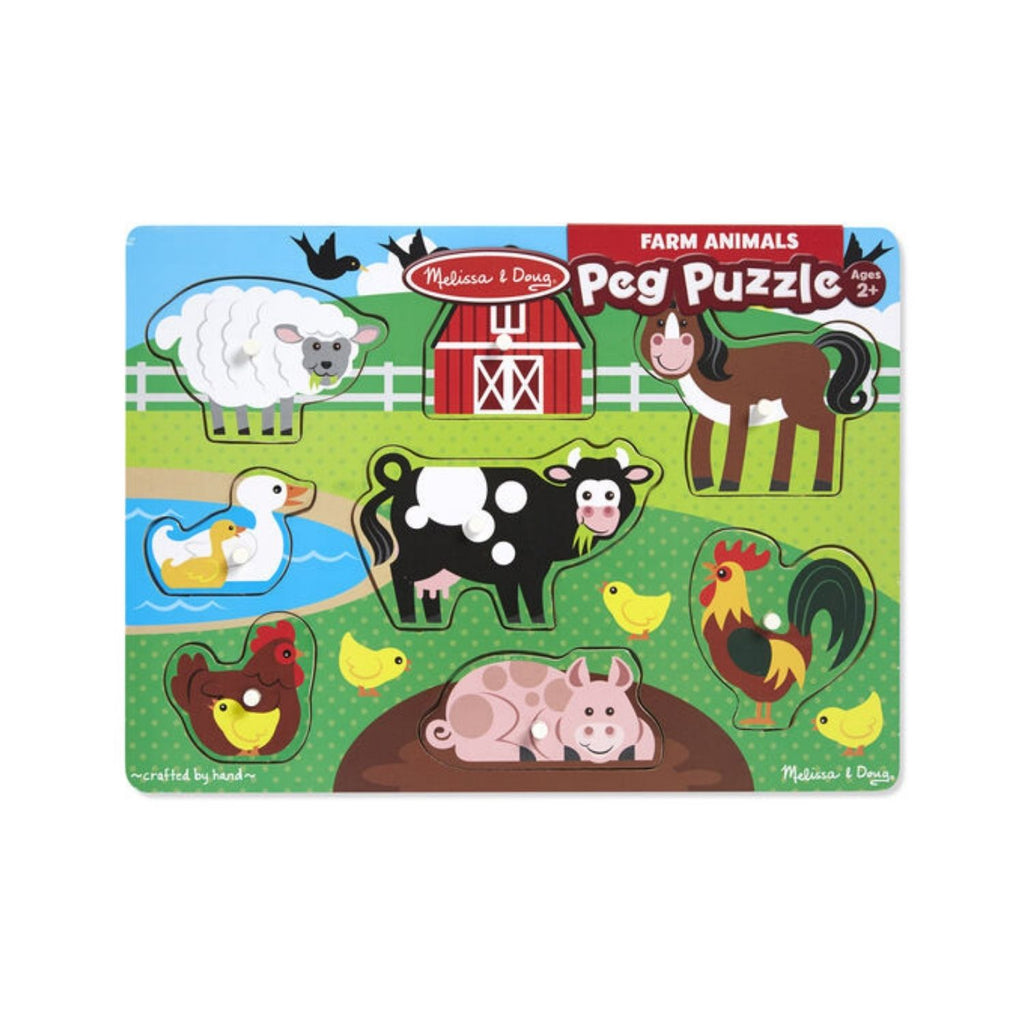 Melissa & Doug Farm Animals Peg Puzzle 3