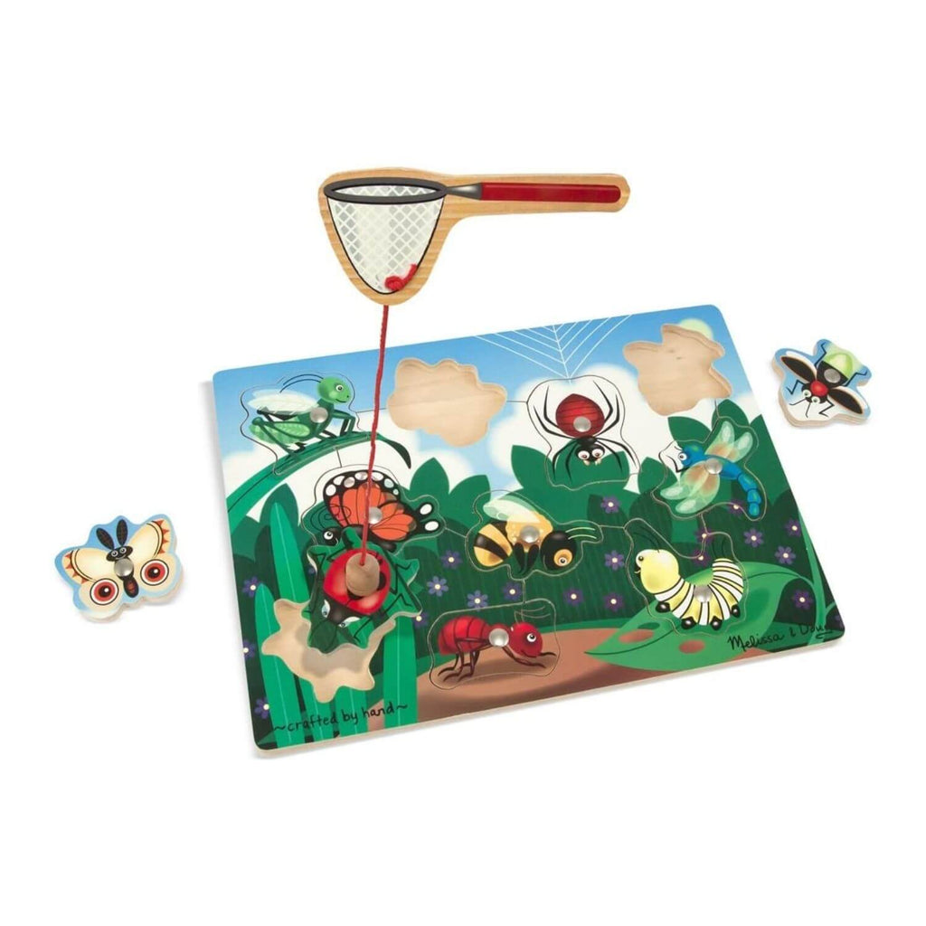 Melissa & Doug Wooden Magnetic Puzzle Game – Bug Catching