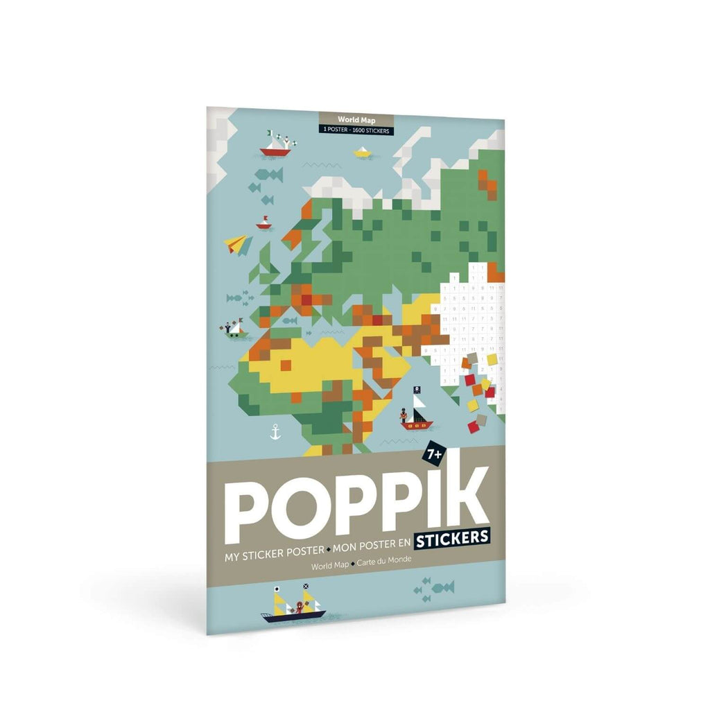 Poppik Sticker Poster - World Map 5