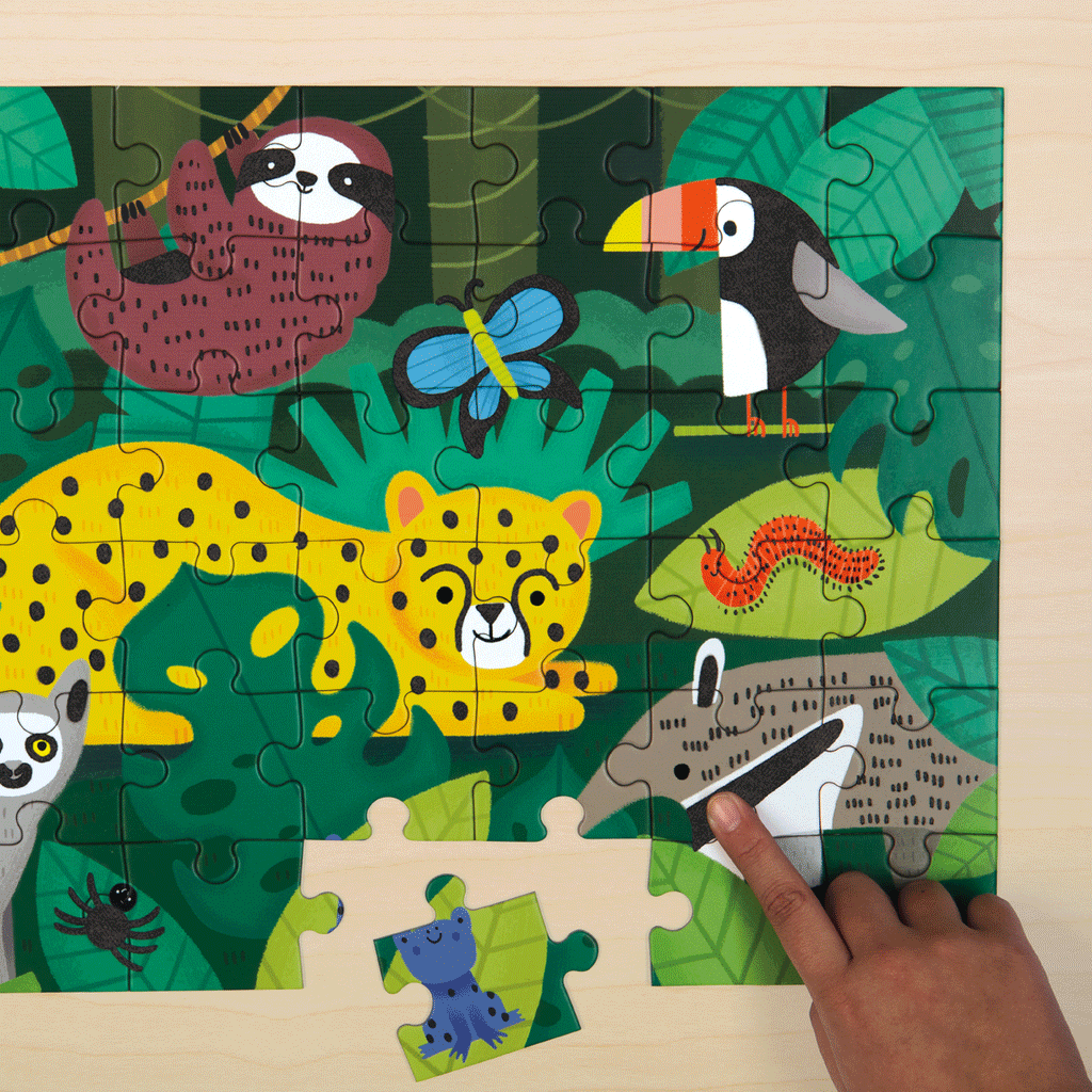 Mudpuppy Fuzzy Puzzle - Rainforest
