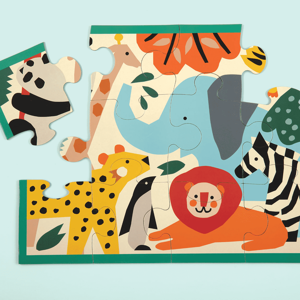 Mudpuppy Pouch Puzzle - Zoo Animals