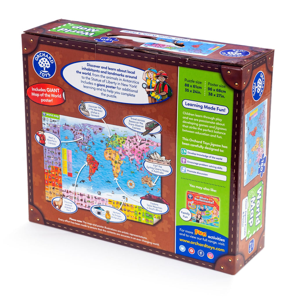 Orchard Toys World Map Jigsaw Puzzle & Poster