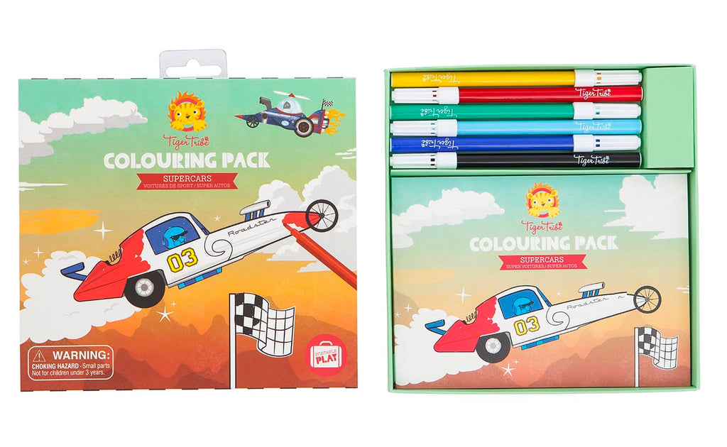 Tiger Tribe Colouring Pack - Supercars