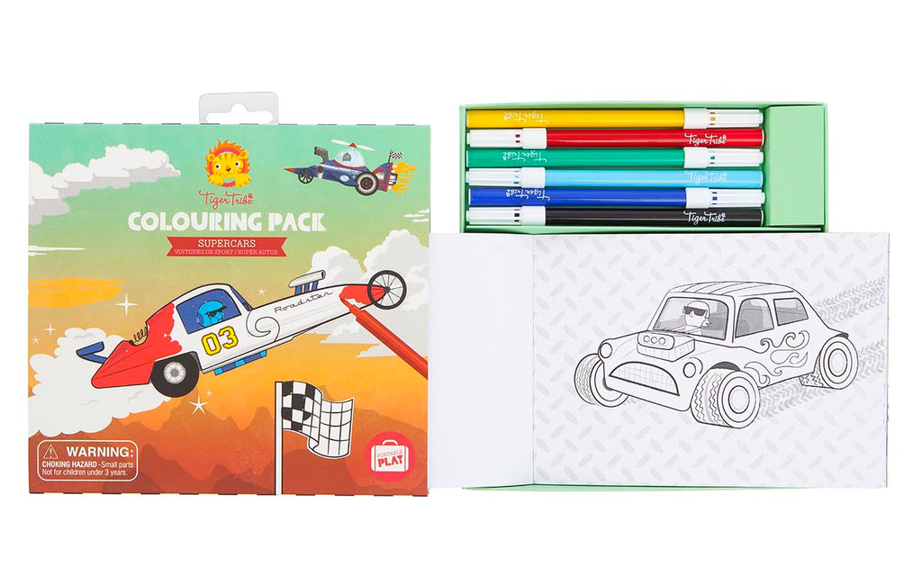 Tiger Tribe Colouring Pack - Supercars