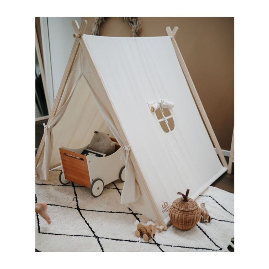 Kinderfeets Tent - Natural Organic Cotton & Sustainable Pine Wood 3