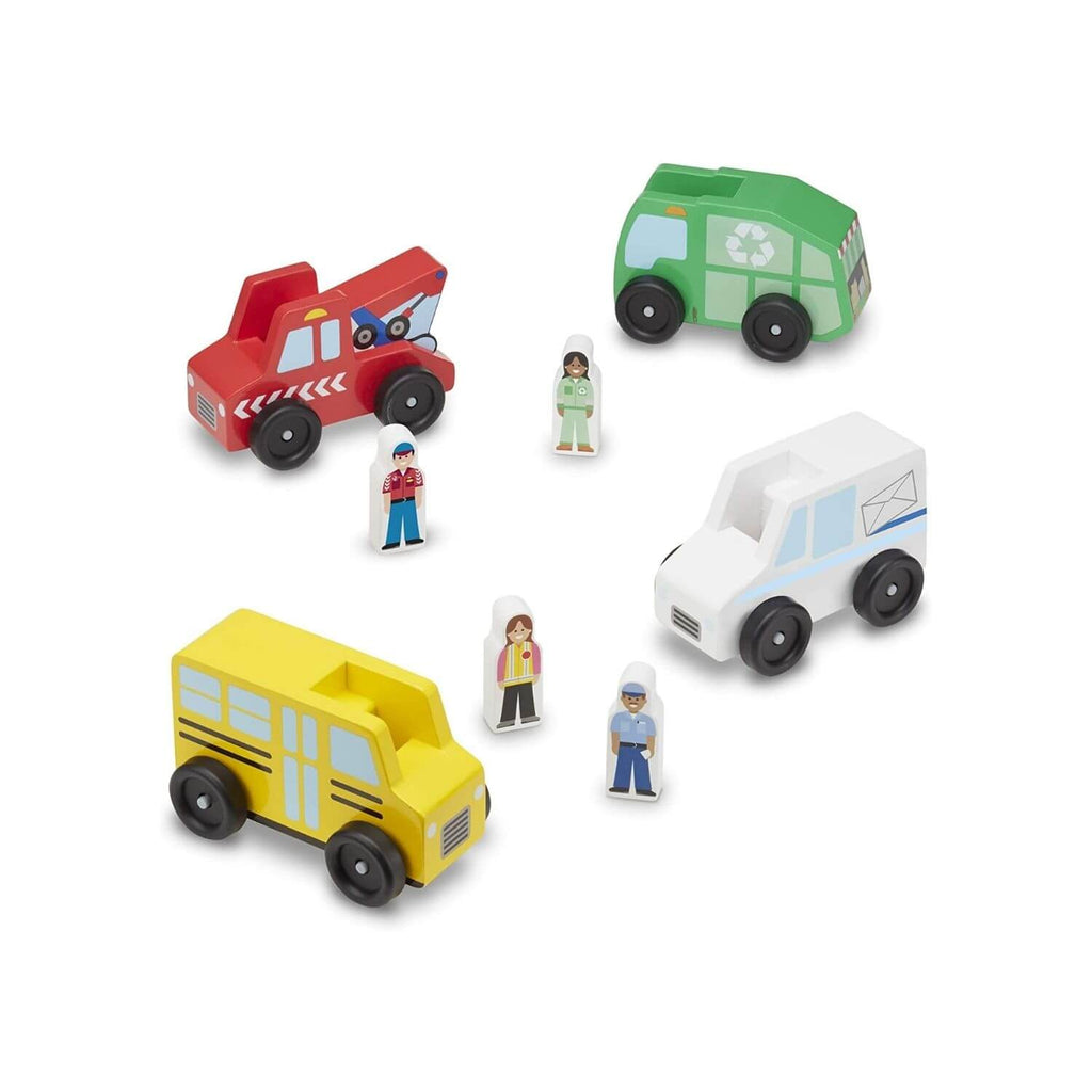 Melissa & Doug Classic Toy - Community Vehicle Set 3