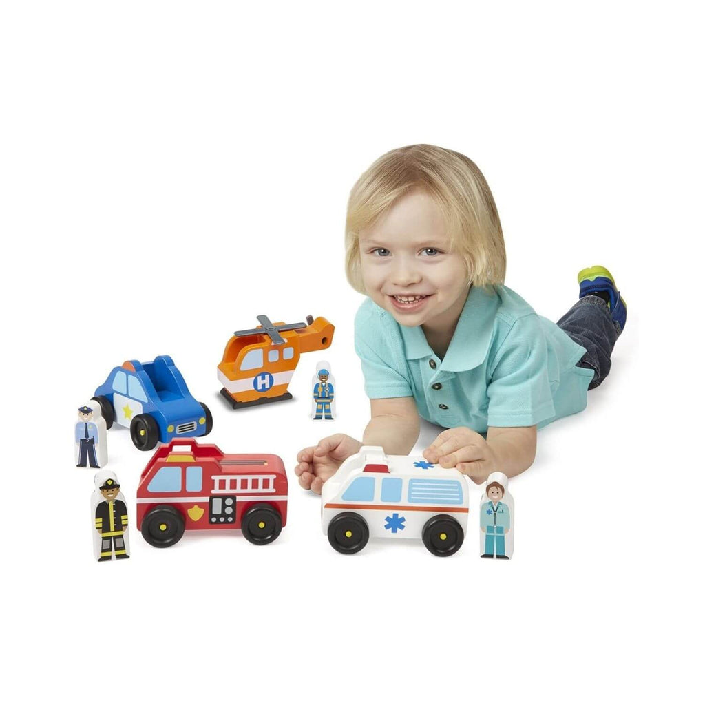 Melissa & Doug Classic Toy - Emergency Vehicle Set 2