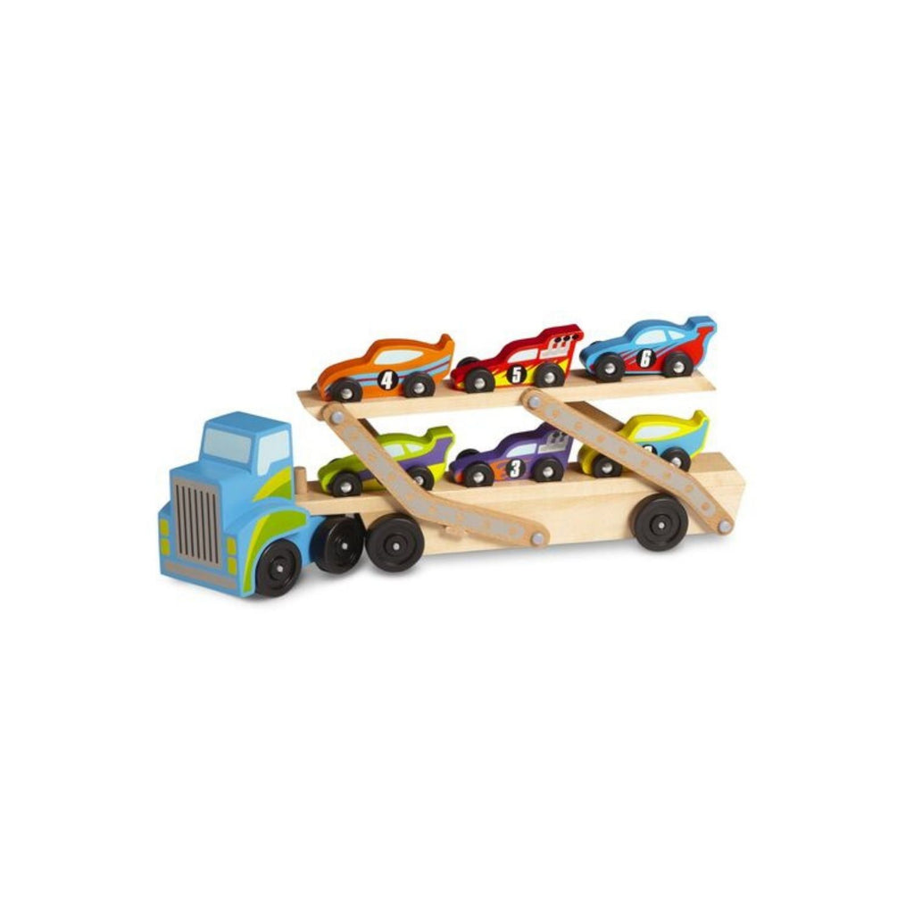 Melissa & Doug Classic Toy Mega Race Car Carrier 4