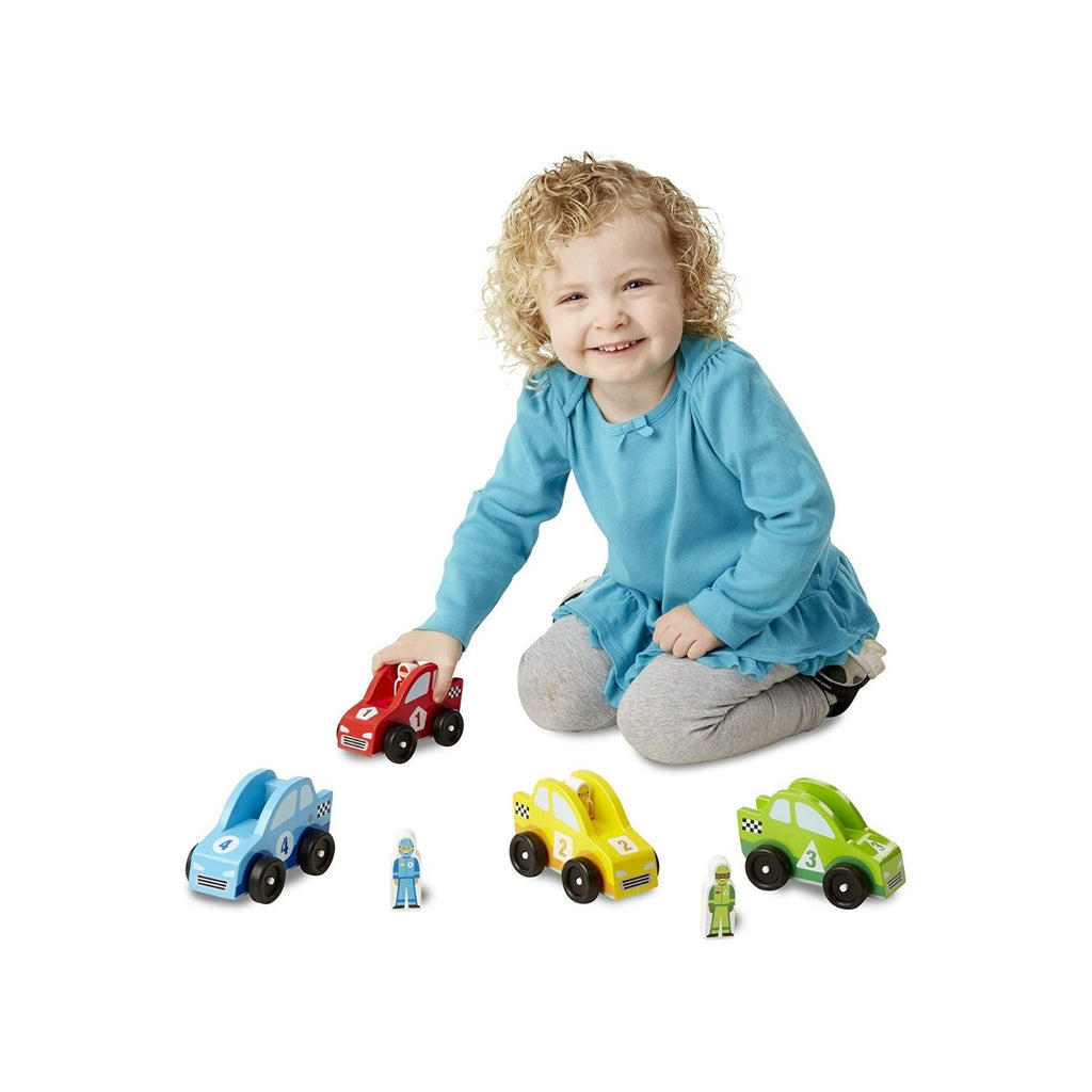 Melissa & Doug Classic Toy - Race Car Vehicle Set 2
