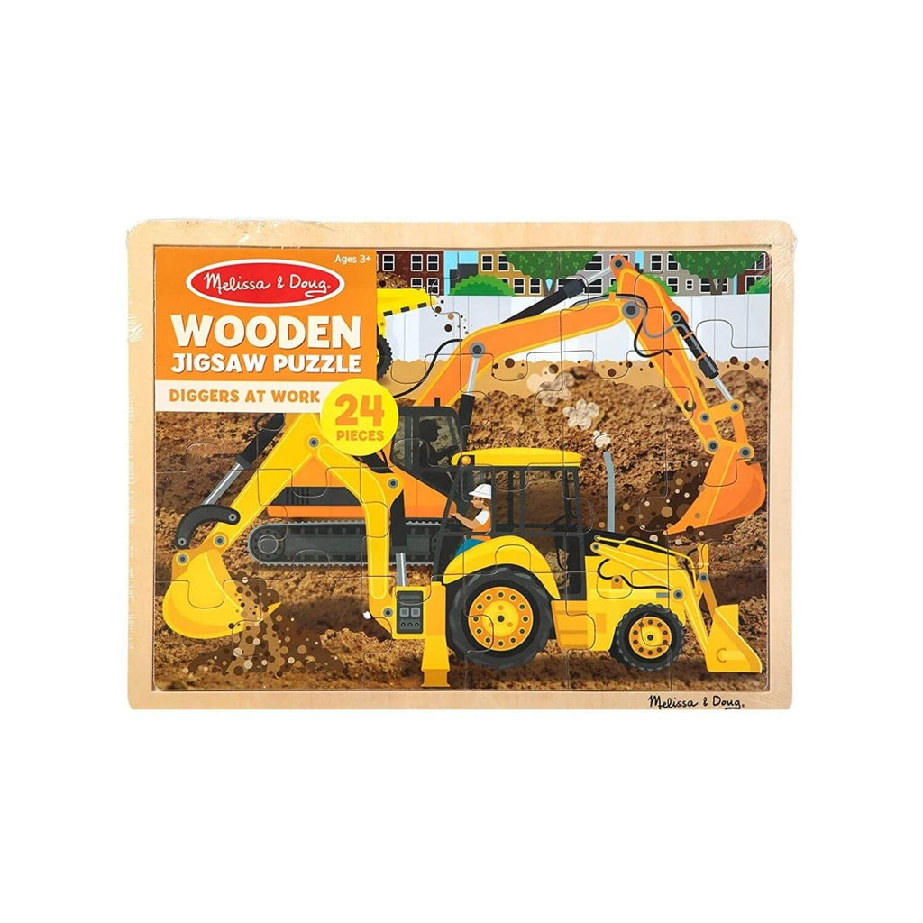 Melissa & Doug Wooden Jigsaw Puzzle Diggers at Work 4