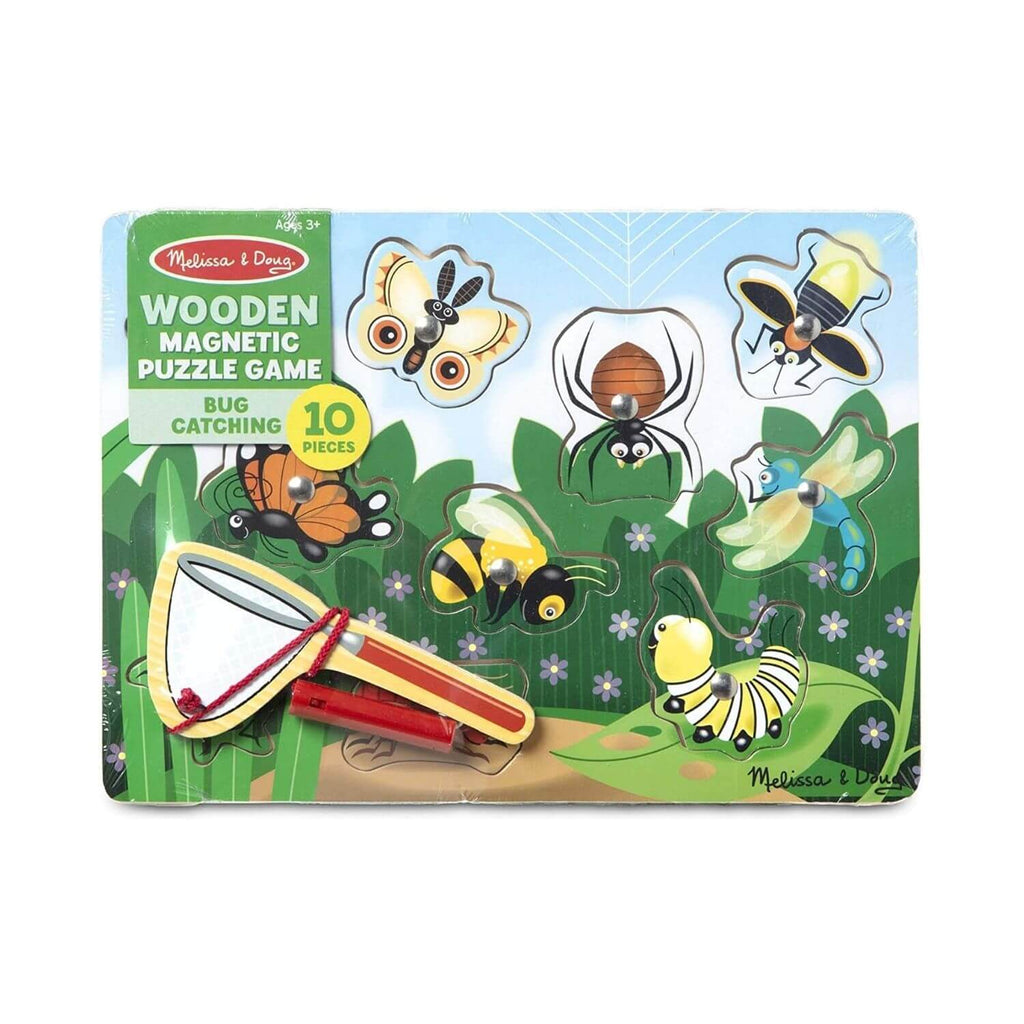 Melissa & Doug Wooden Magnetic Puzzle Game – Bug Catching 4