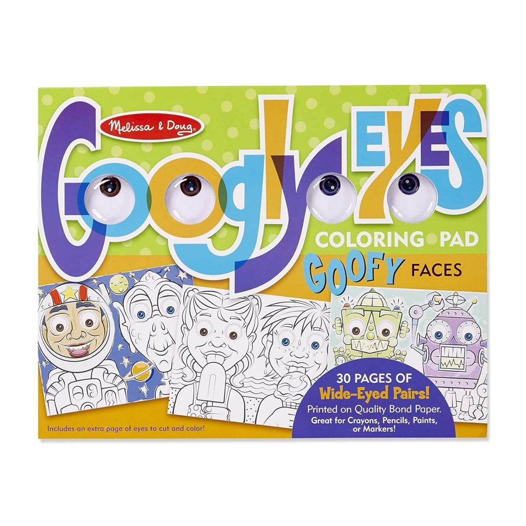 Melissa and Doug Googly Eyes Coloring Pad Goofy Faces