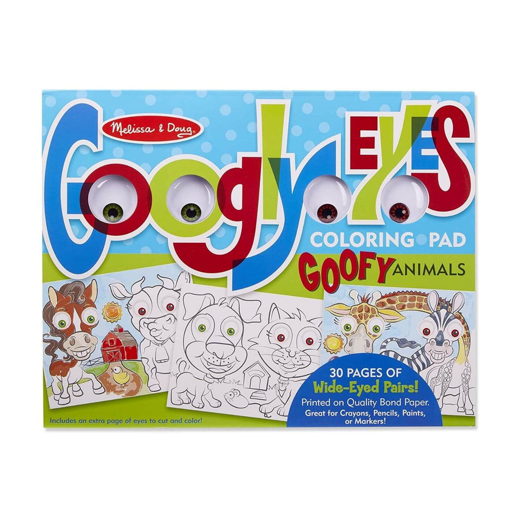 Melissa and Doug Googly Eyes Coloring Pad Goofy Animals