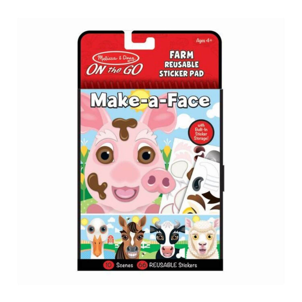 Melissa and Doug Make a Face Reusable Sticker Pad Farm
