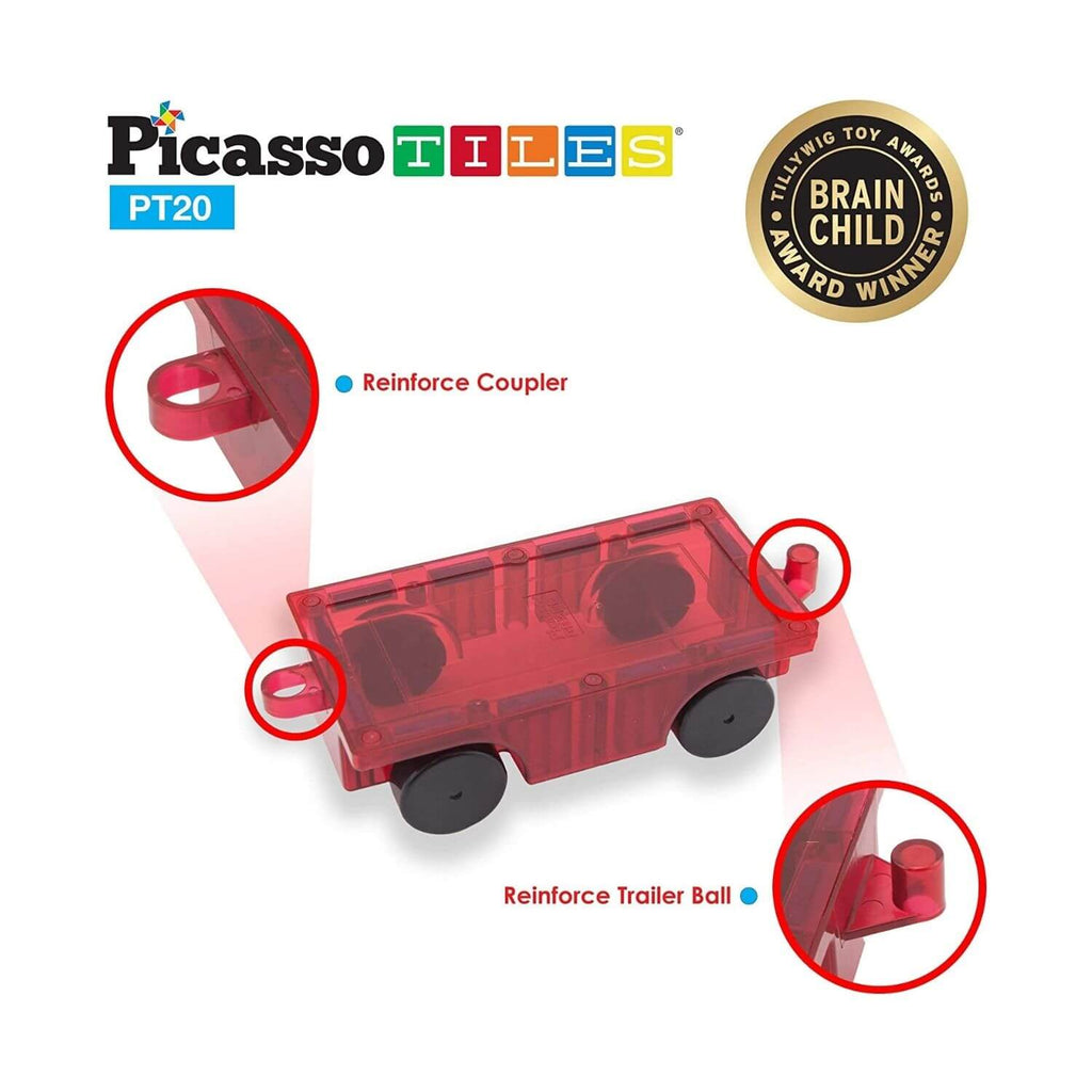 PicassoTiles 2 Piece Car Truck Set PT20