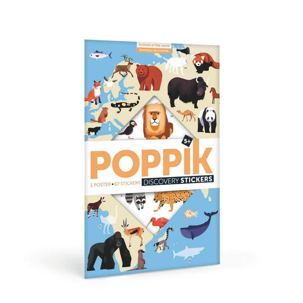 Poppik Sticker Poster Discovery - Animals of the World