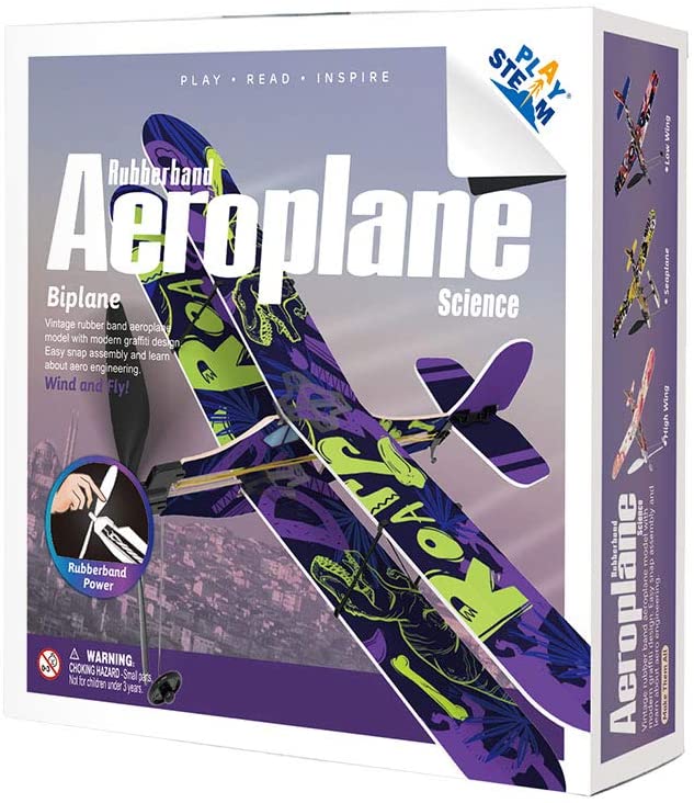 PlaySteam Rubberband Aeroplane - Biplane