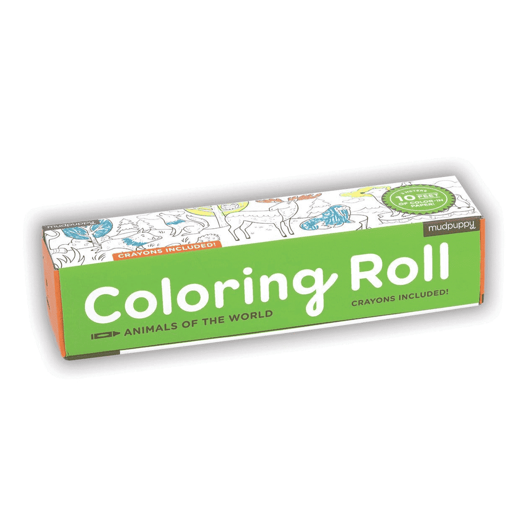 Mudpuppy Coloring Roll - Animals Of The World