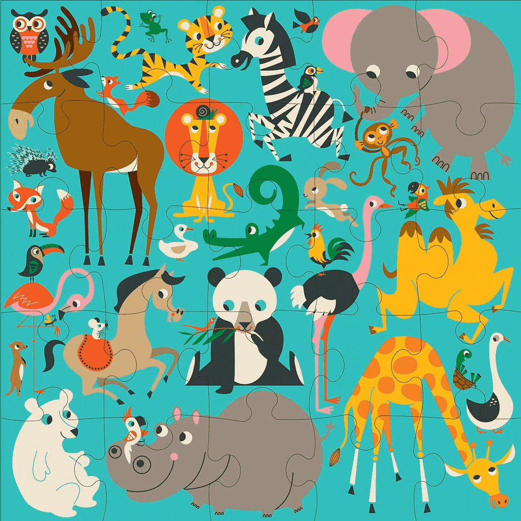 Mudpuppy Jumbo Puzzle - Animals of The World