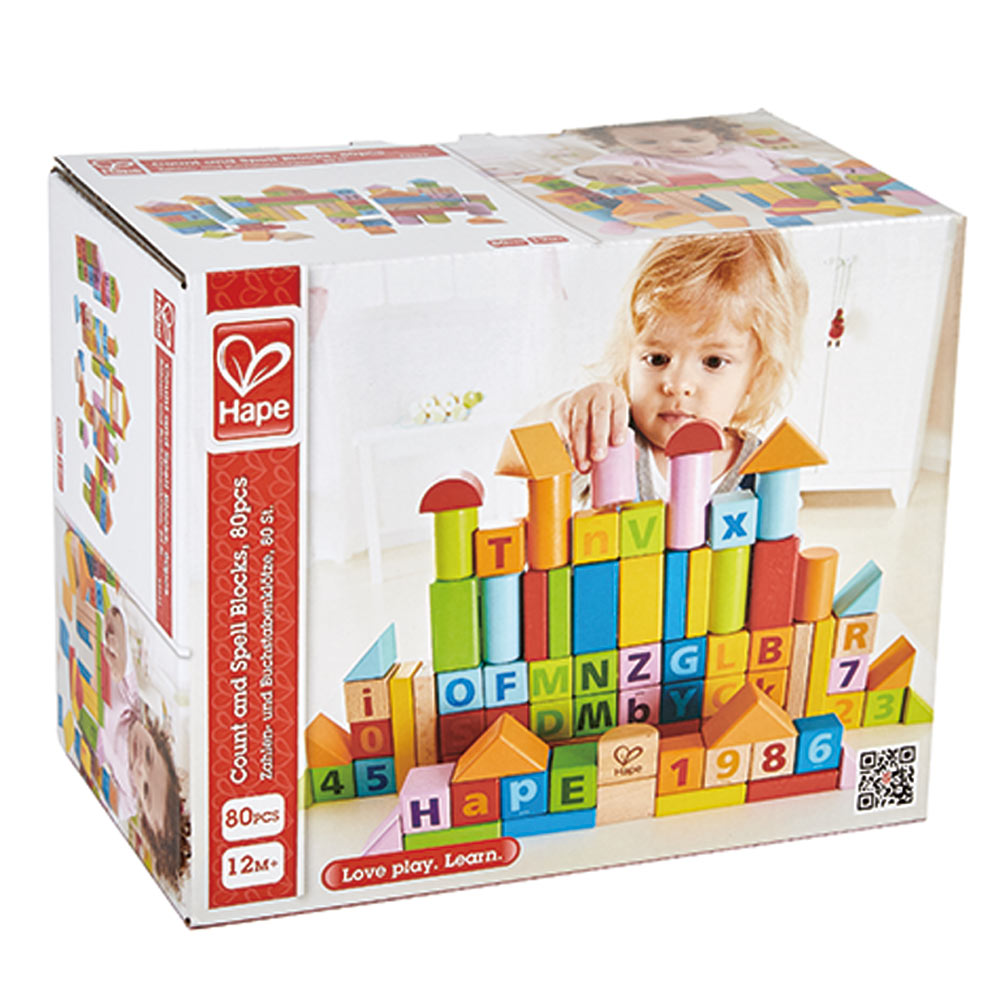 Hape Count and Spell Blocks (80pcs)