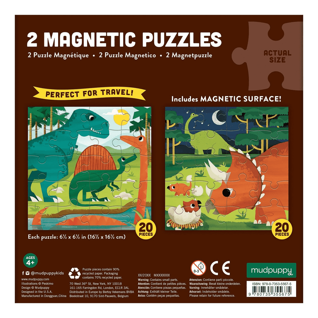 Mudpuppy Magnetic Puzzle - Mighty Dinosaurs