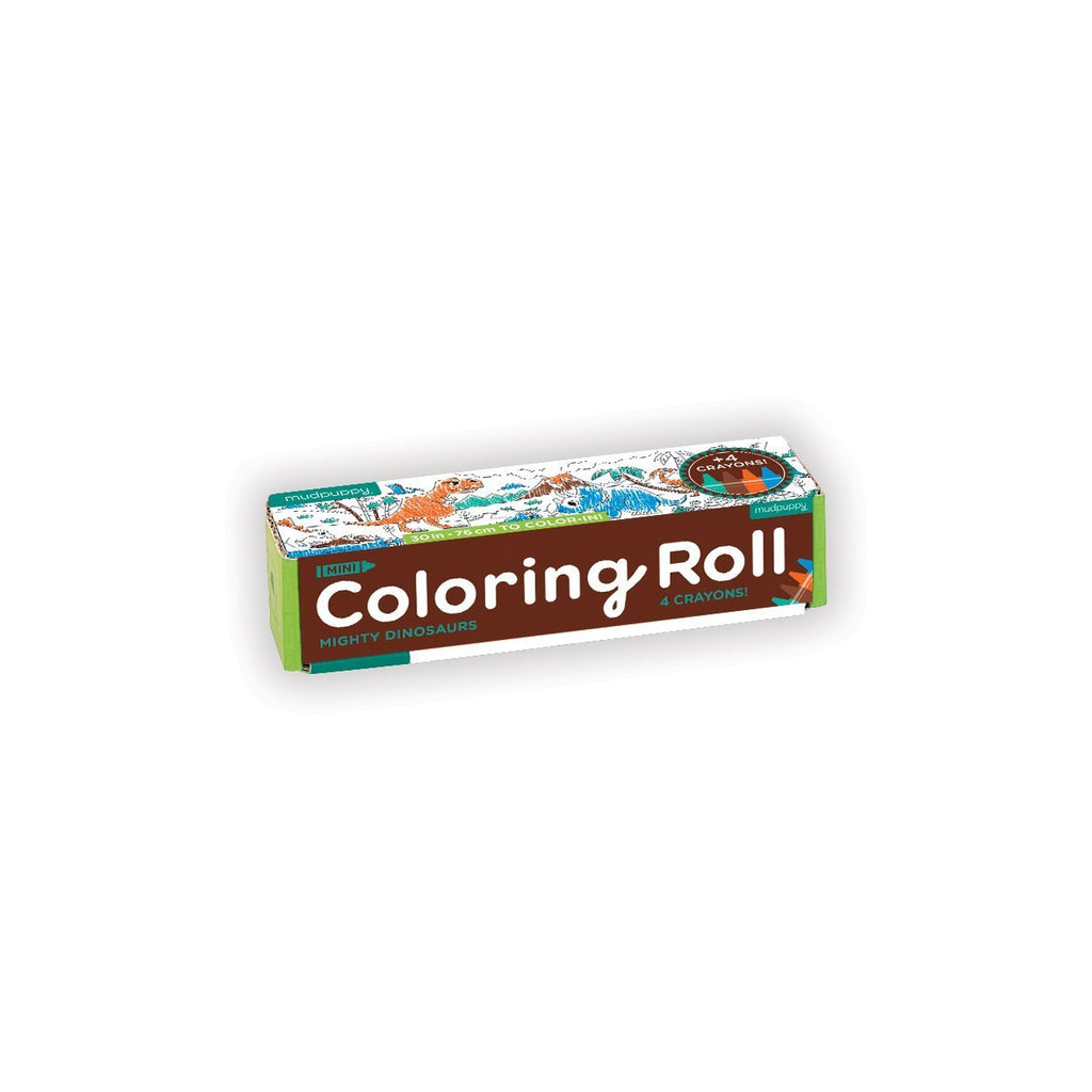 Mudpuppy Mini Coloring Roll - Mighty Dinosaurs